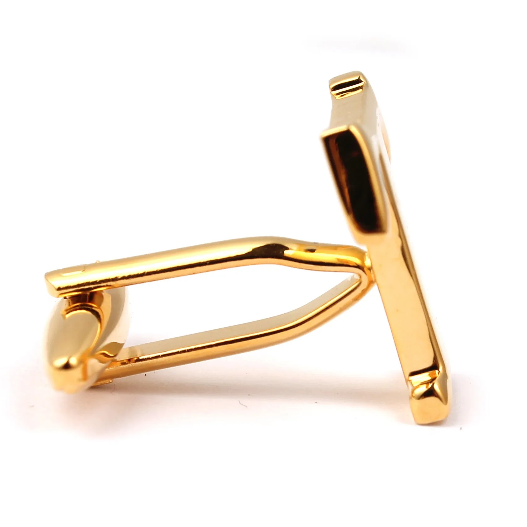 Letter T Gold Cufflinks