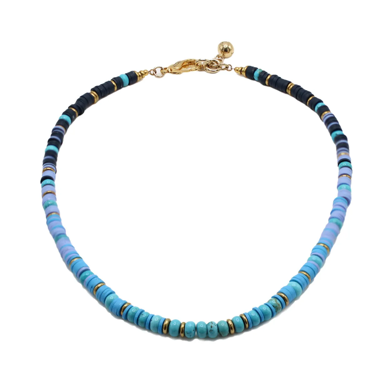 Limited Edition Major Color Turquoise Rondelle Vinyl Necklace