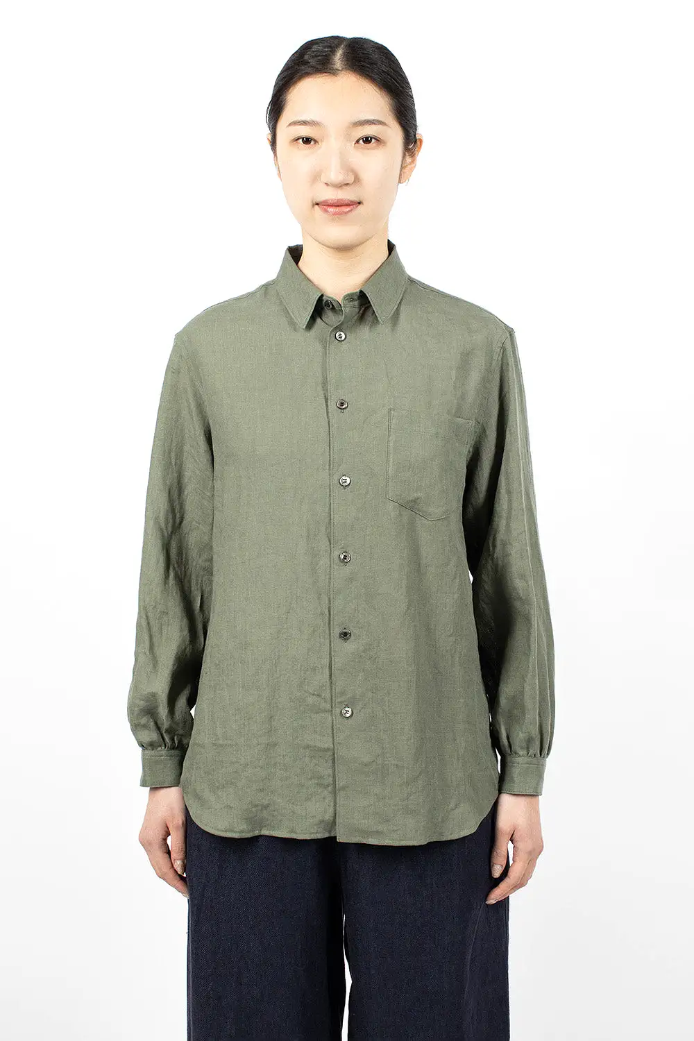 Linen Shirt Sage Green