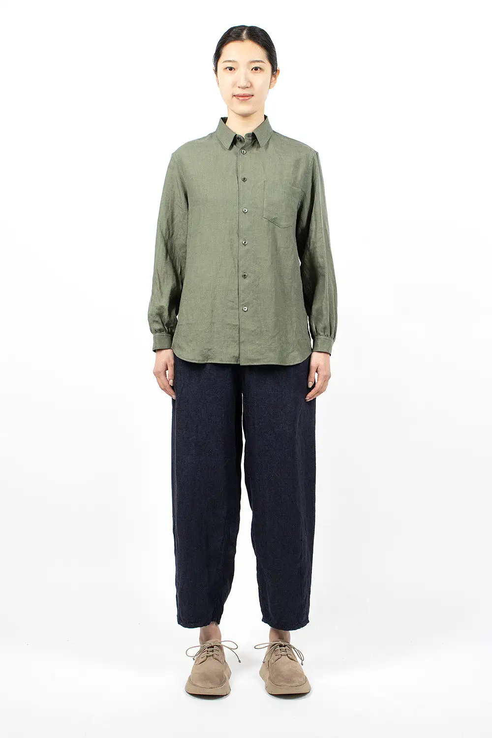 Linen Shirt Sage Green