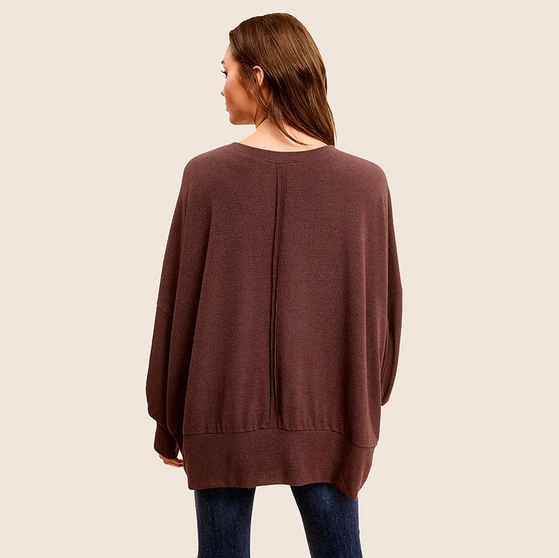 Long Sleeve Crepe Weekender Top