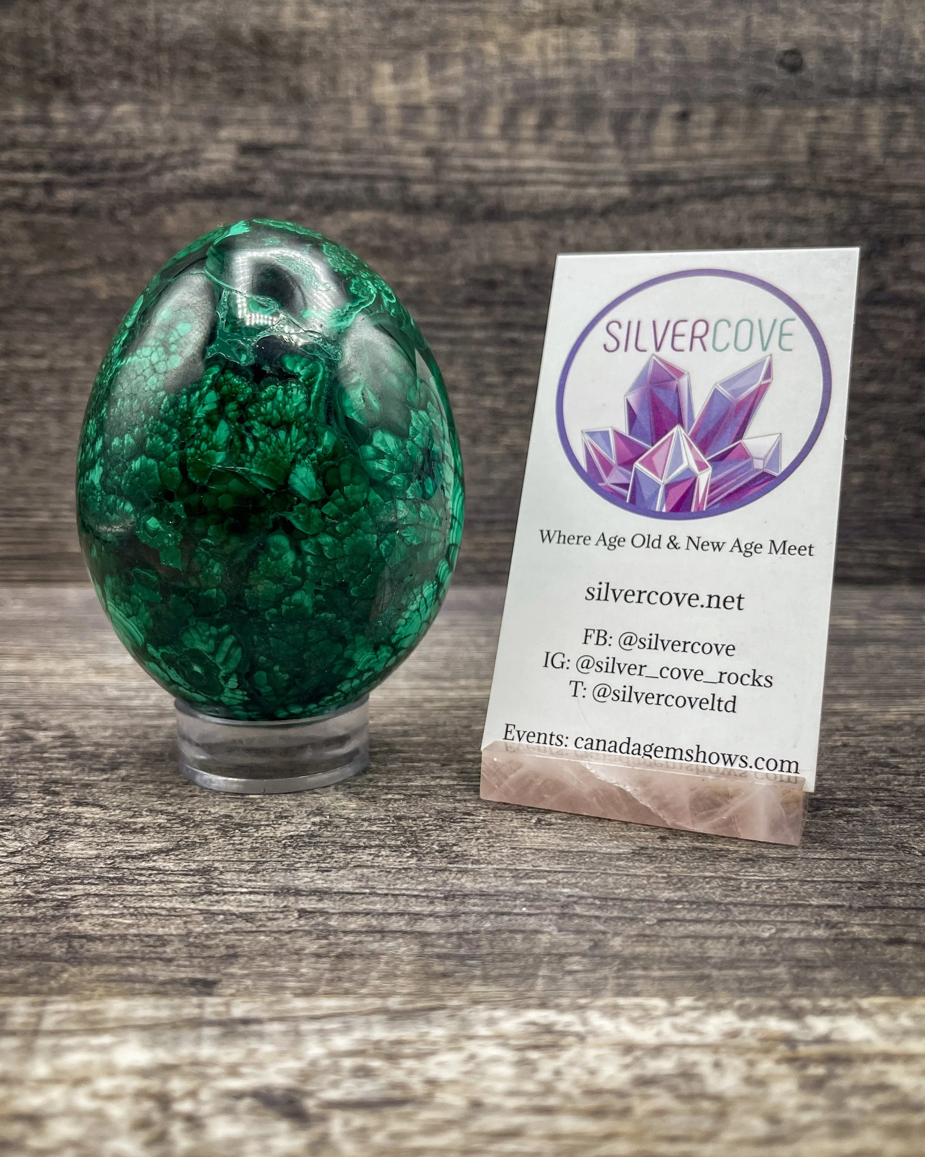 Malachite Egg Carving, 592g