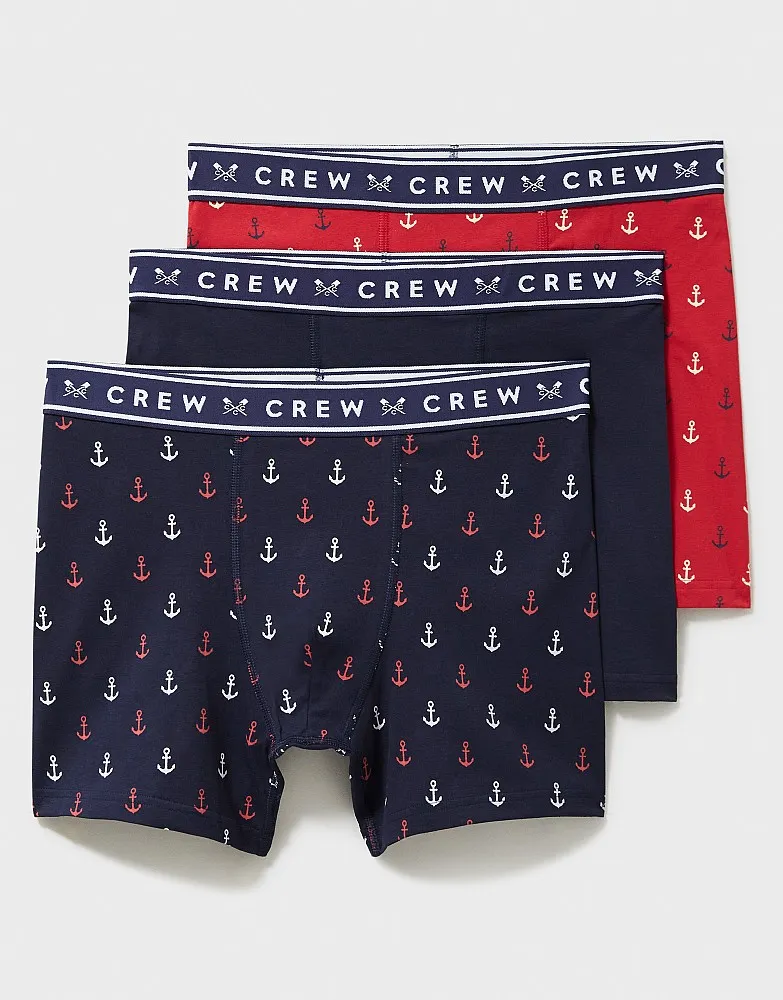 Men's 3 Pack Jersey Boxers from Crew Clothing Company