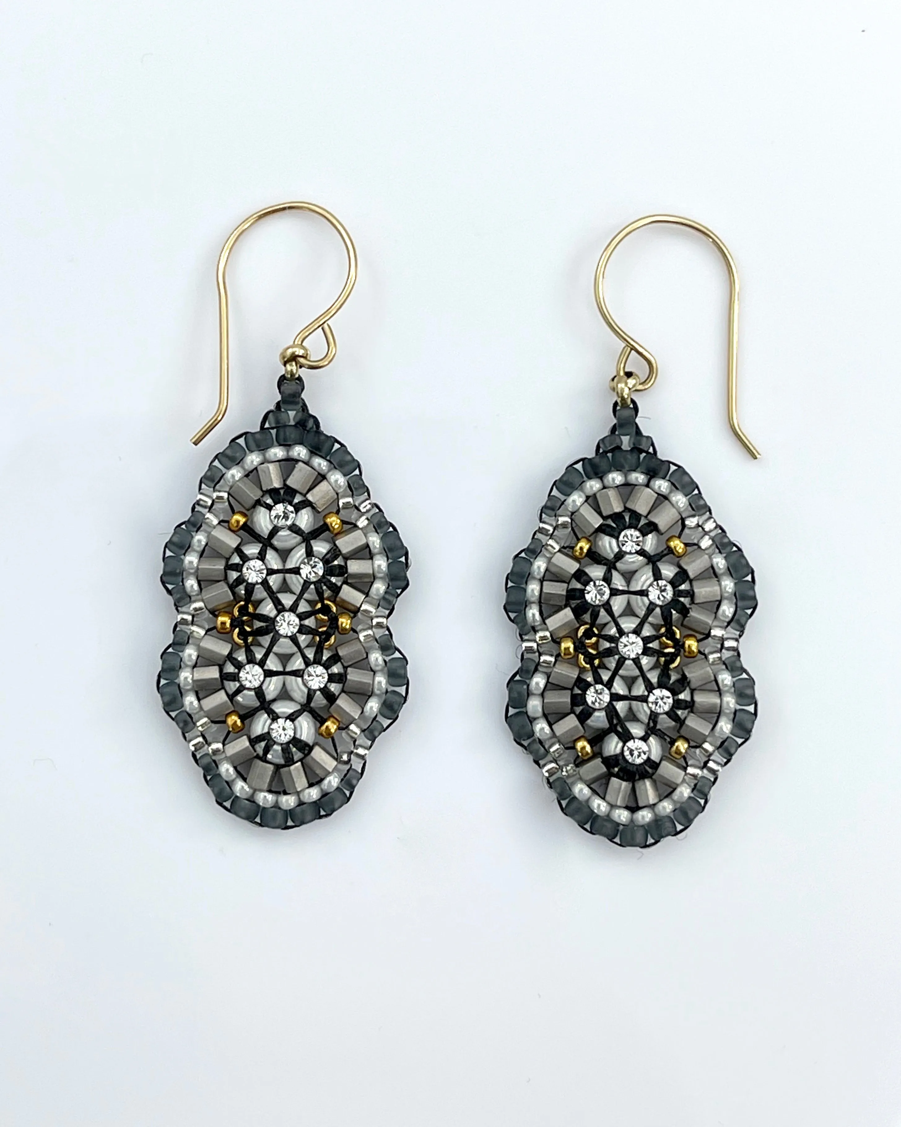 Miguel Ases Medium Beaded Drop Earrings