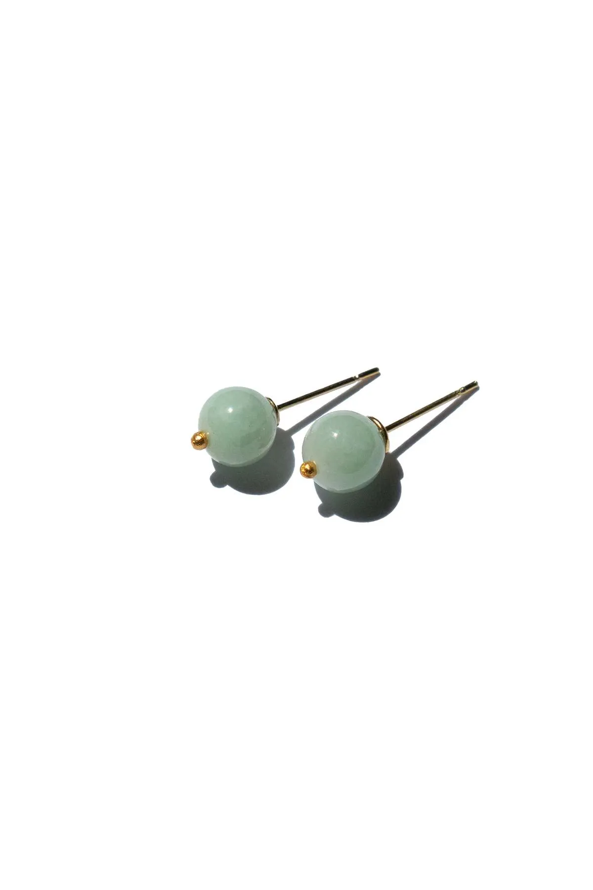 Mira Jadeite sphere studs 