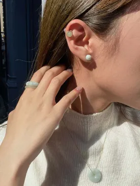 Mira Jadeite sphere studs 