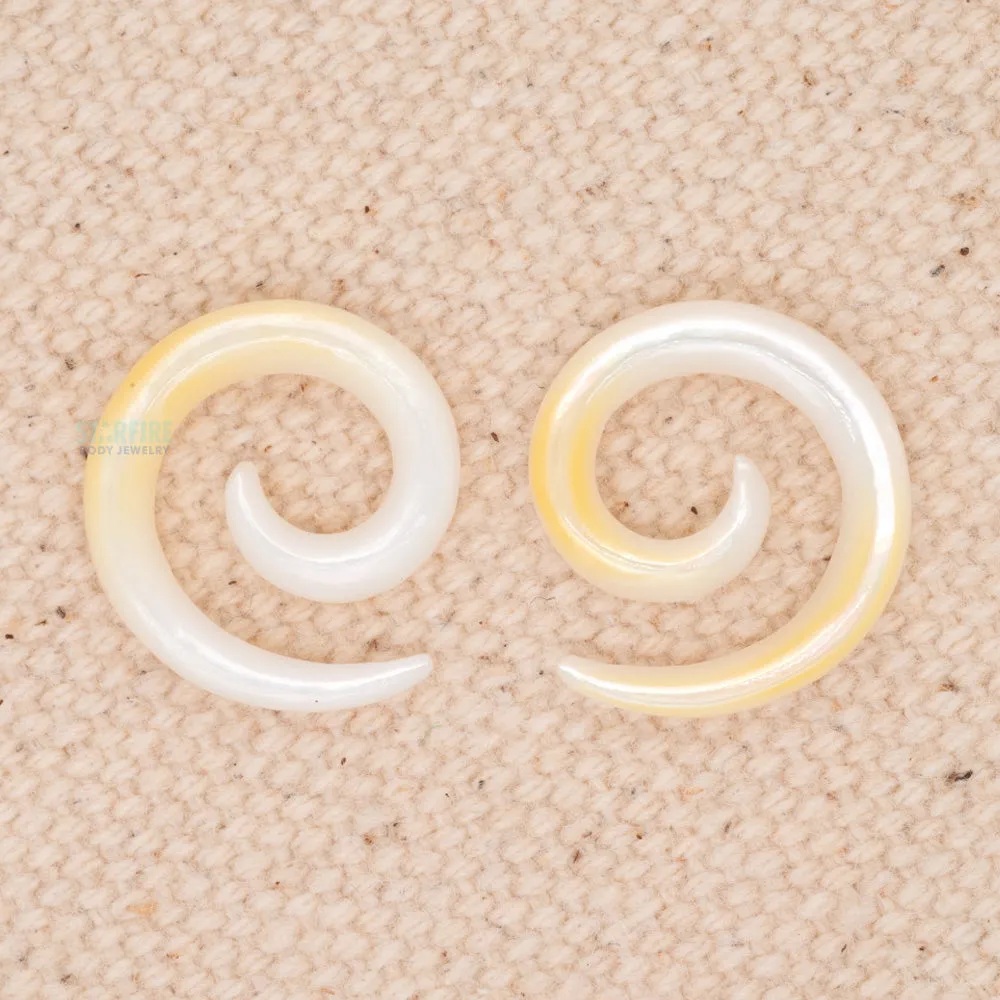 Mother of Pearl Spirals - (8 ga.)