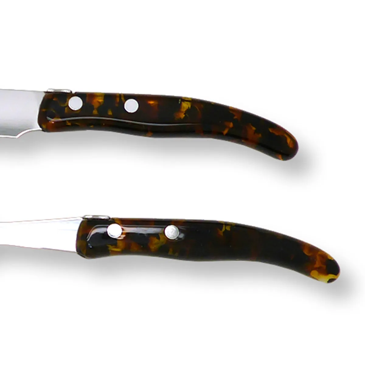 NEW Claude Dozorme Carving Set Laguiole Set 2pce Flake Tortoise Shell