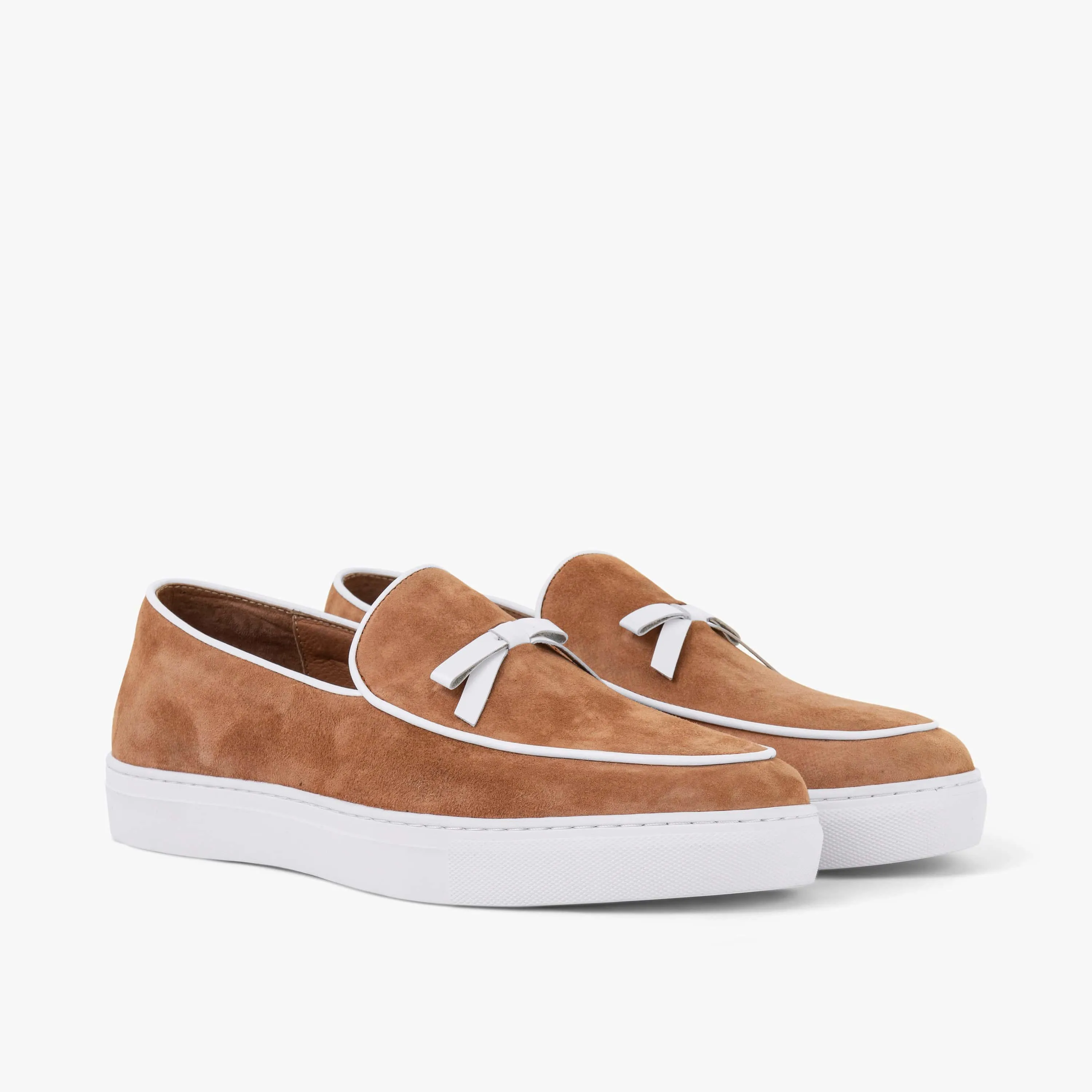 Odell Tan Suede Belgian Loafer Sneakers