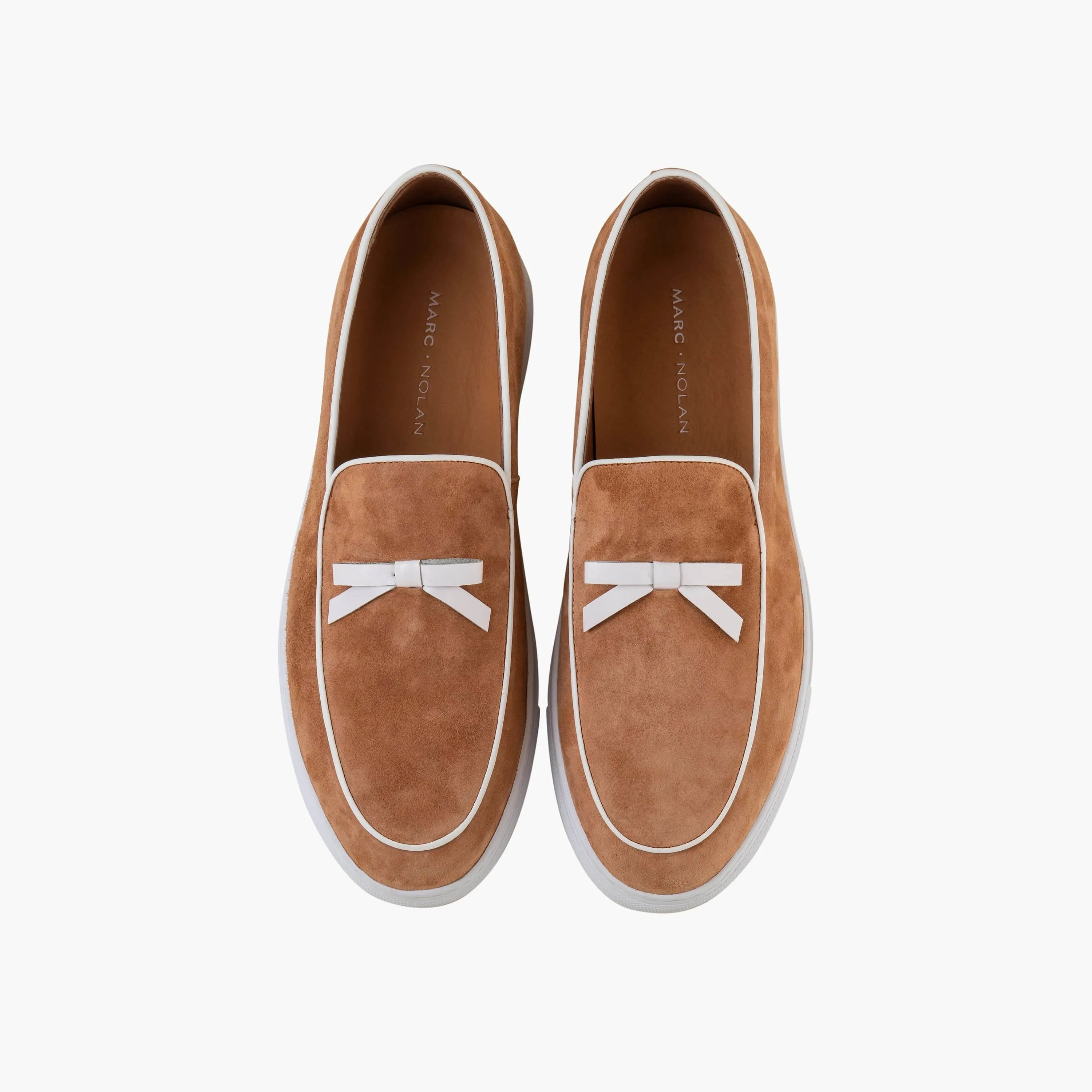 Odell Tan Suede Belgian Loafer Sneakers