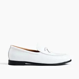 Odell White Patent Leather Belgian Loafers