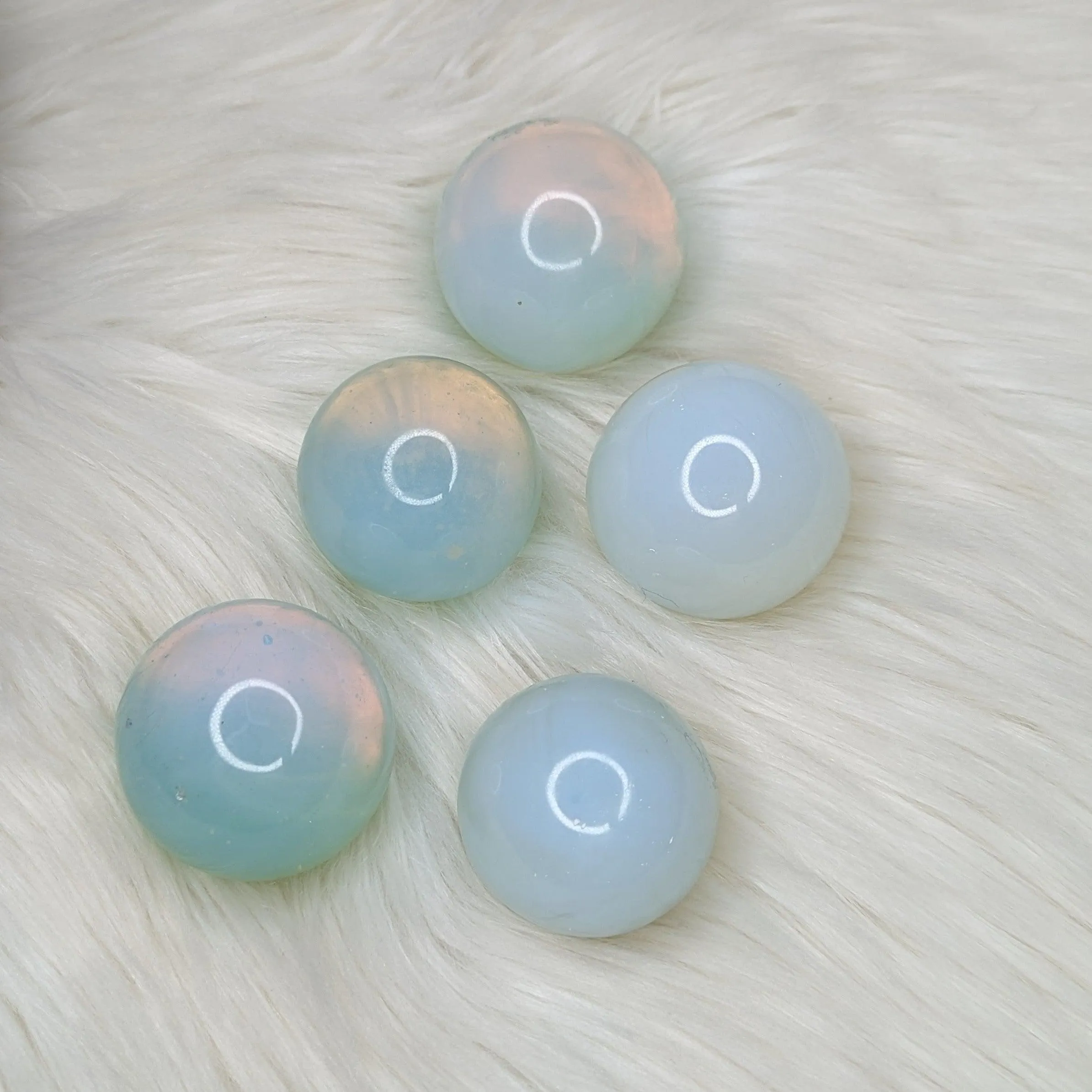 Opalite Glass Sphere Carving