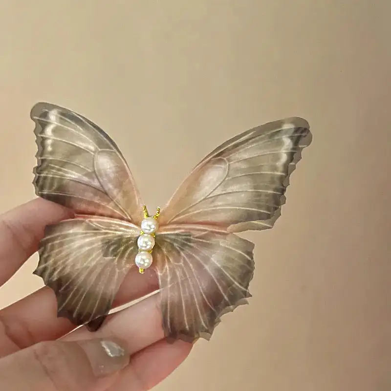 Pearl Mesh Butterfly Hair Clip