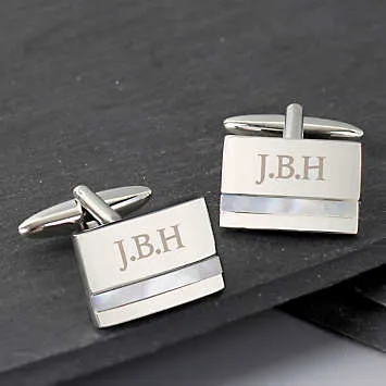 Personalised Mother of Pearl Cufflinks | Kaleidoscope