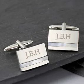 Personalised Mother of Pearl Cufflinks | Kaleidoscope