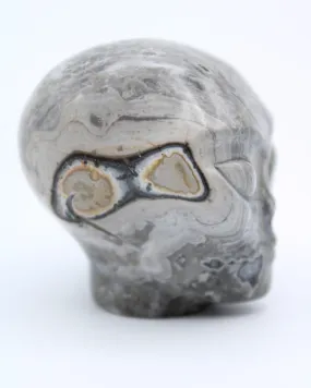 Picasso Marble  Jasper Alien Head Carving