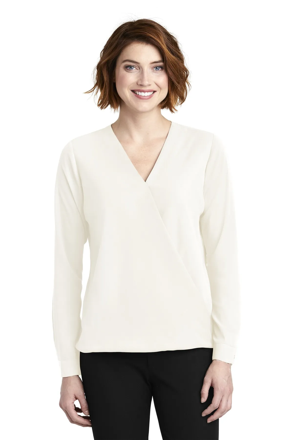 Port Authority Clothing LW702 Port Authority  Ladies Wrap Blouse SKU: LW702