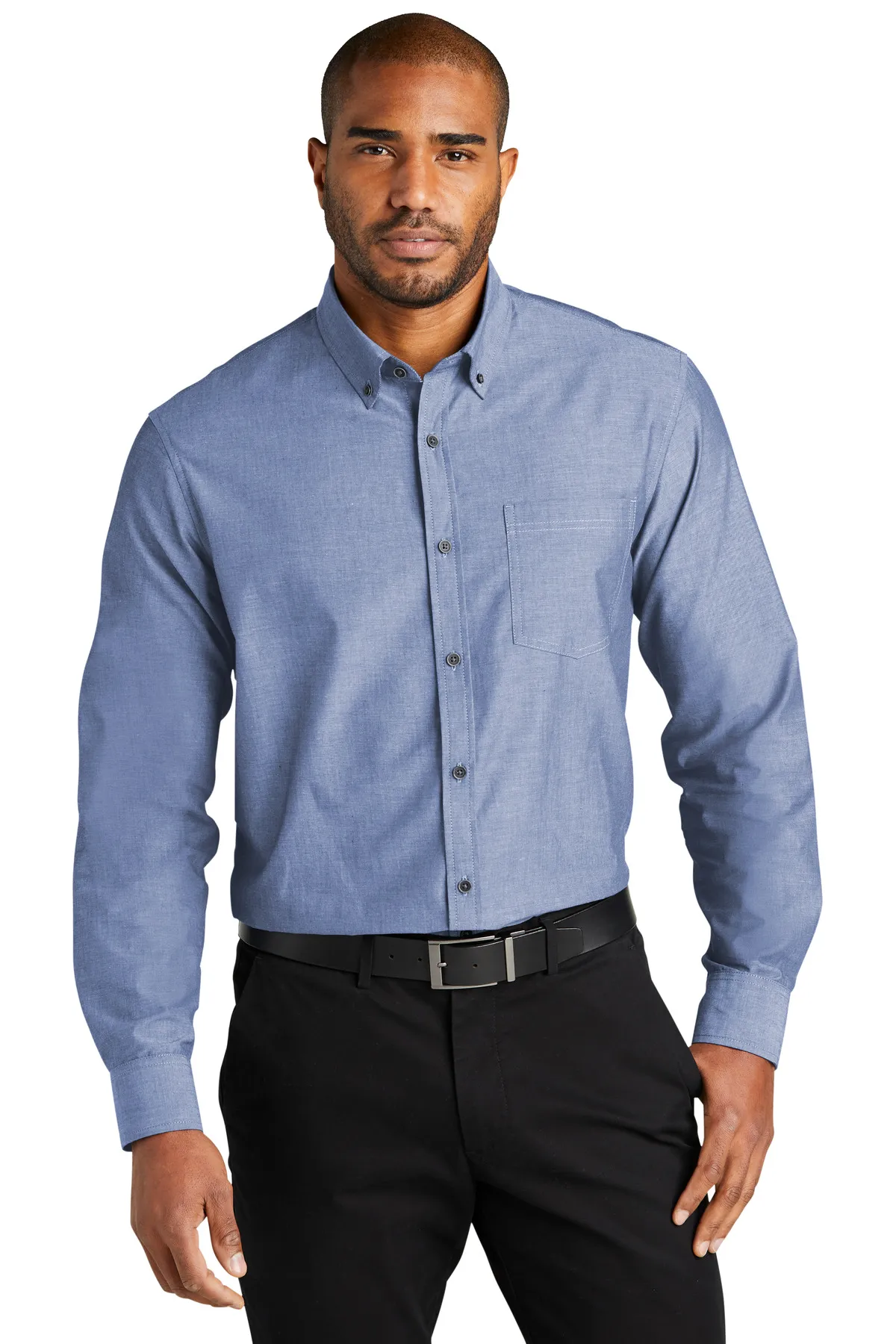 Port Authority Clothing W382 Port Authority   Long Sleeve Chambray Easy Care Shirt SKU: W382