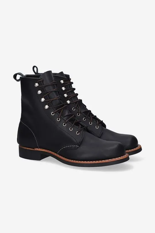 Red Wing leather shoes men's black color