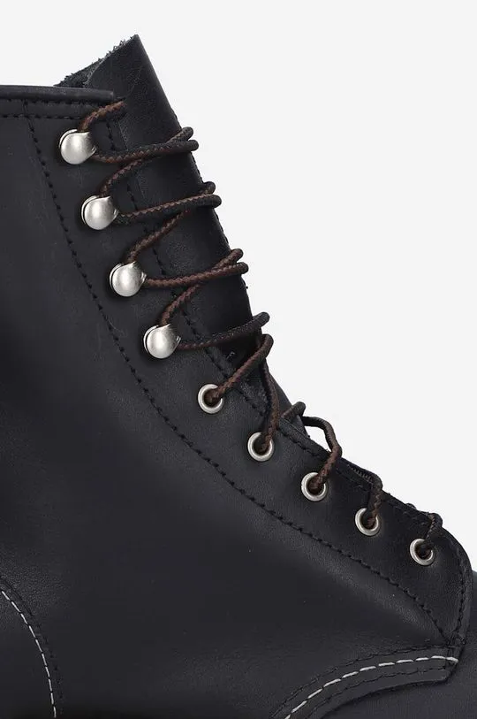 Red Wing leather shoes men's black color