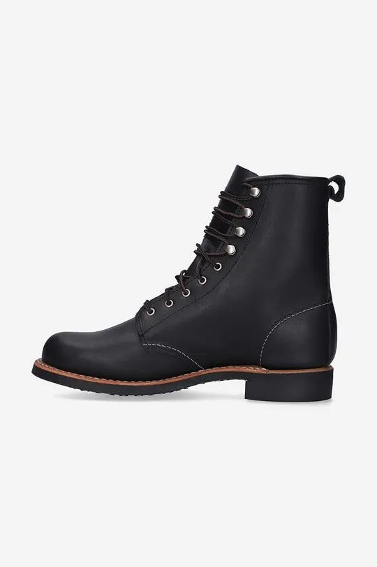 Red Wing leather shoes men's black color