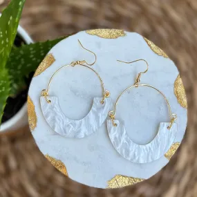 Remix Hoops - Pearl - Acrylic Earrings