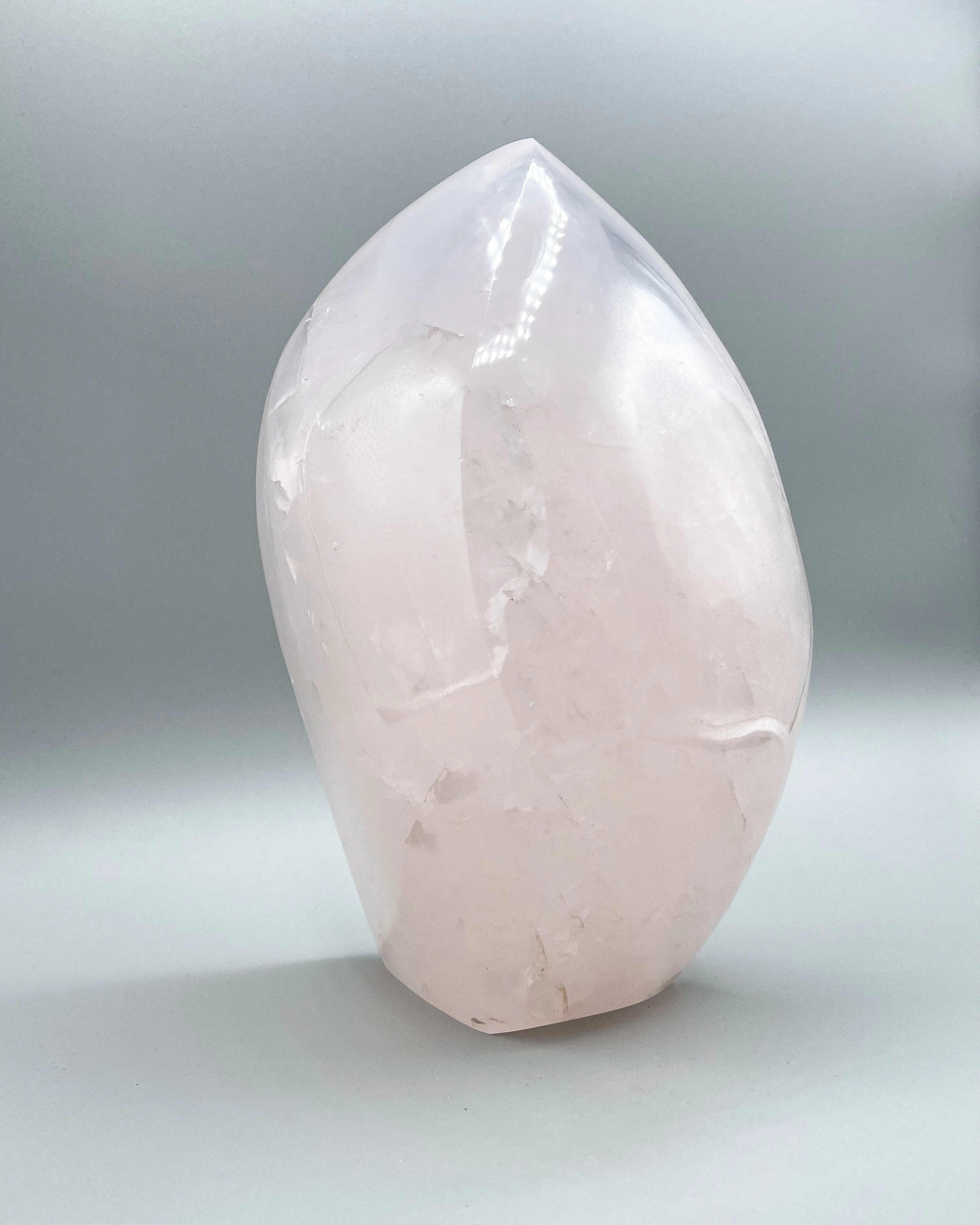 Rose Quartz Flame Carving