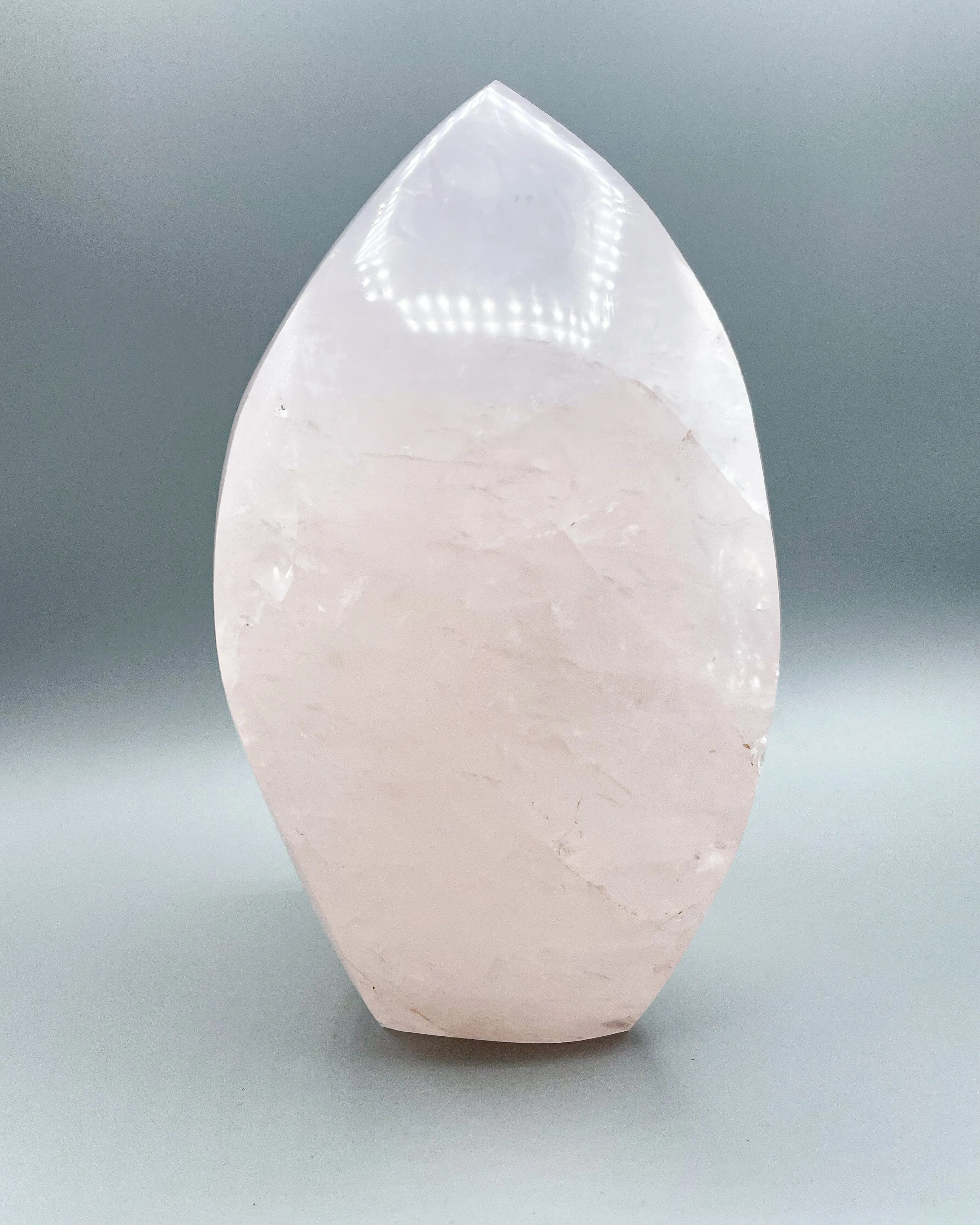 Rose Quartz Flame Carving