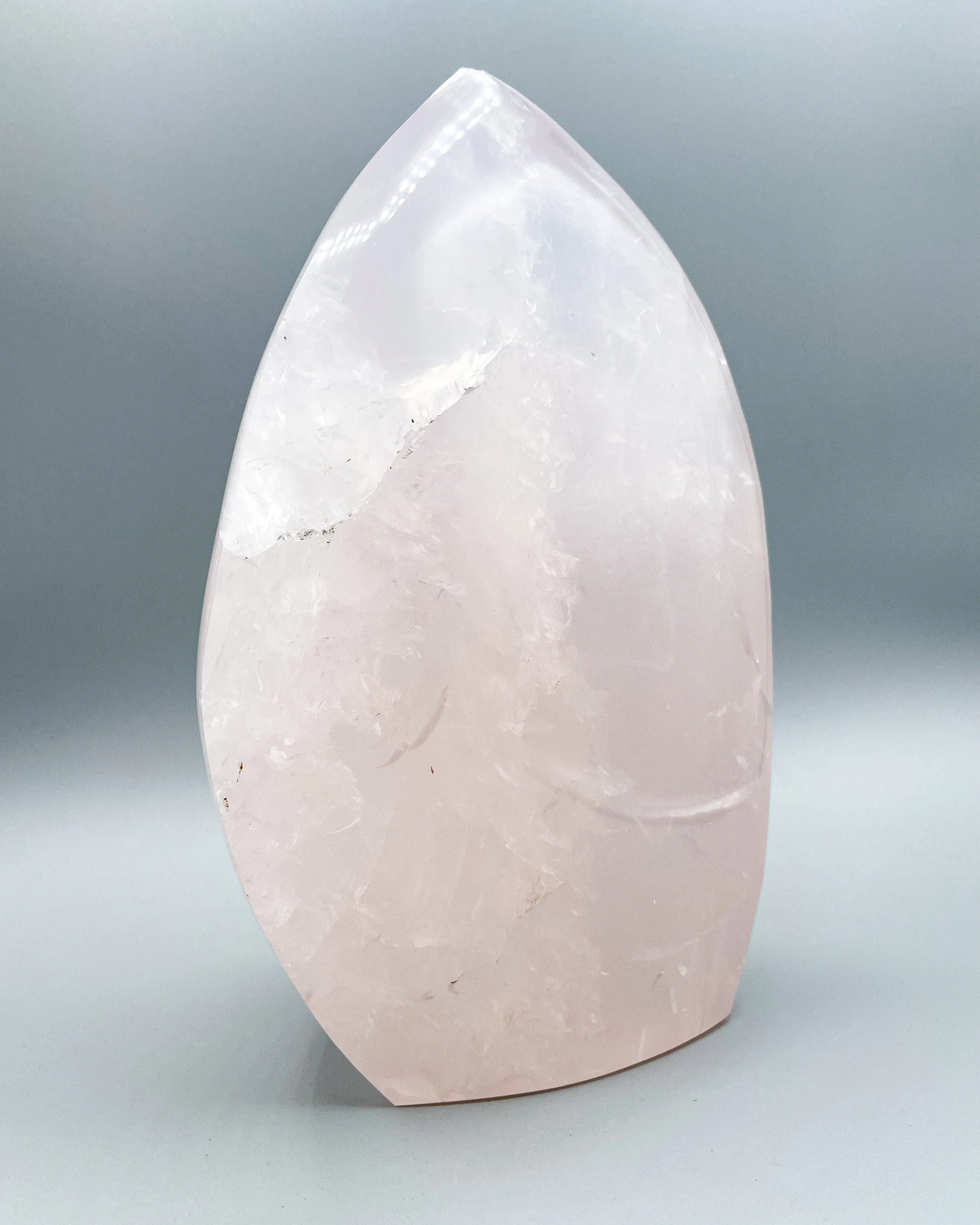 Rose Quartz Flame Carving