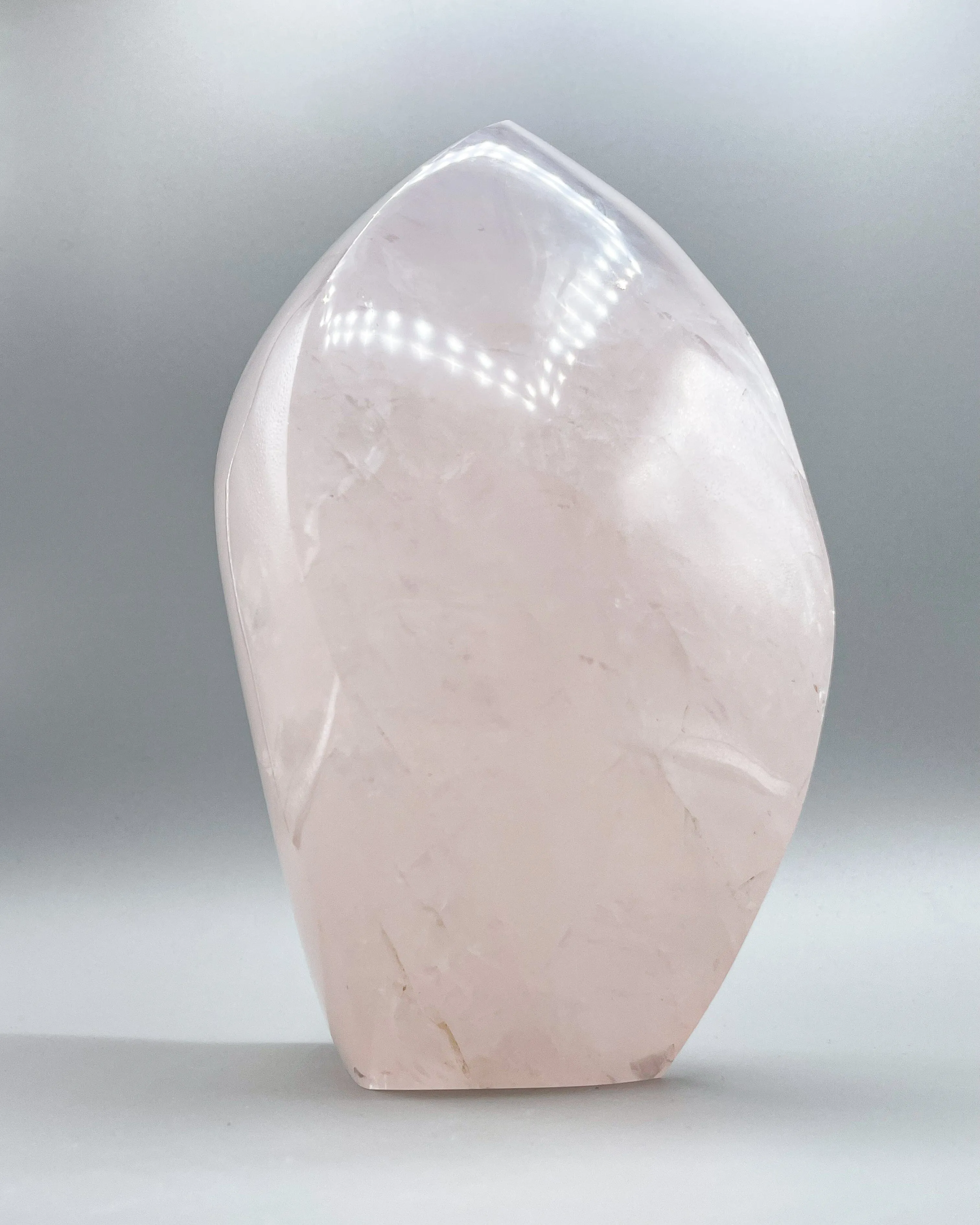 Rose Quartz Flame Carving