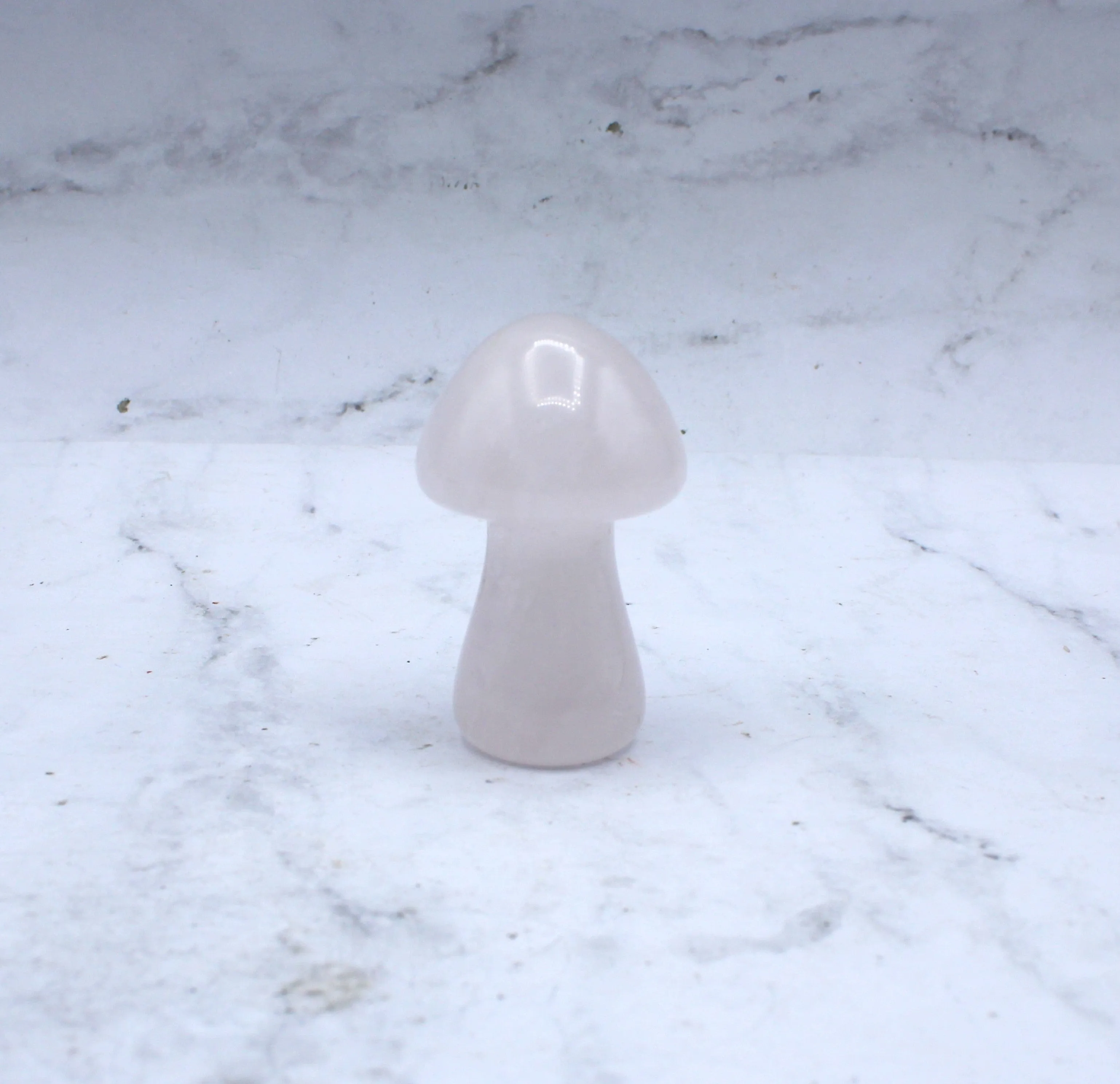 Rose Quartz Mushroom Carving