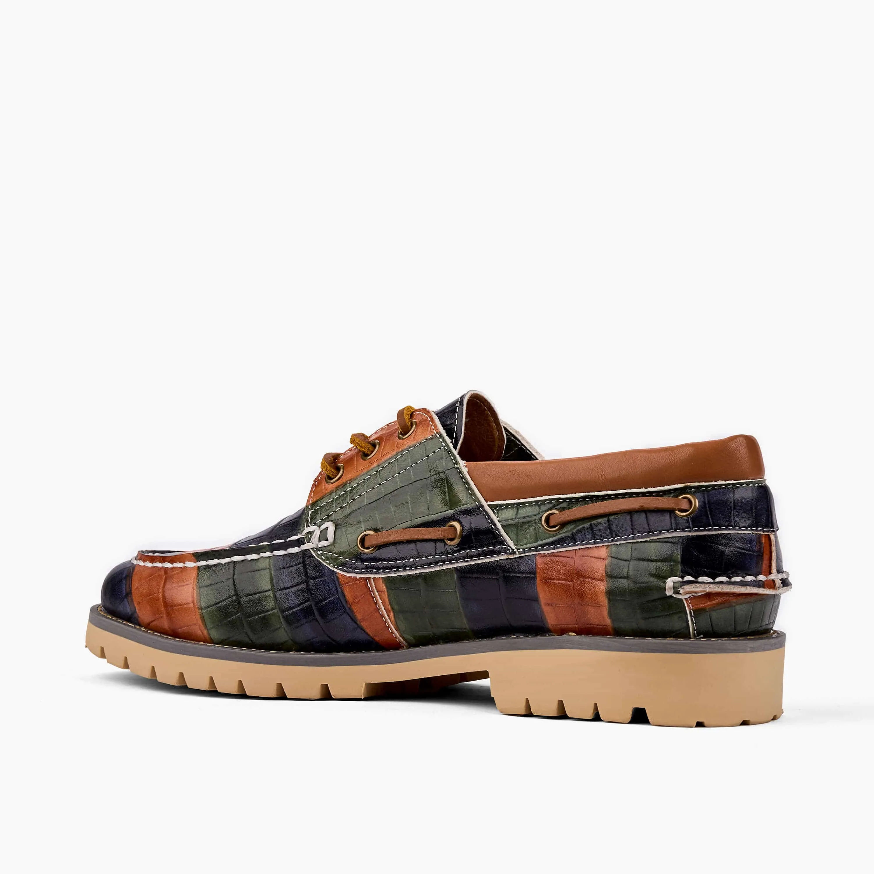 Santiago Woodlands Leather Lug Boat Shoes