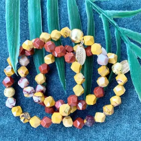 Semi Precious Mookaite Beaded Ihla Bracelet