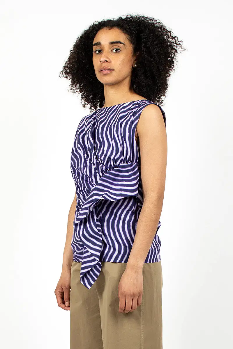 Spiral Top Purple Print