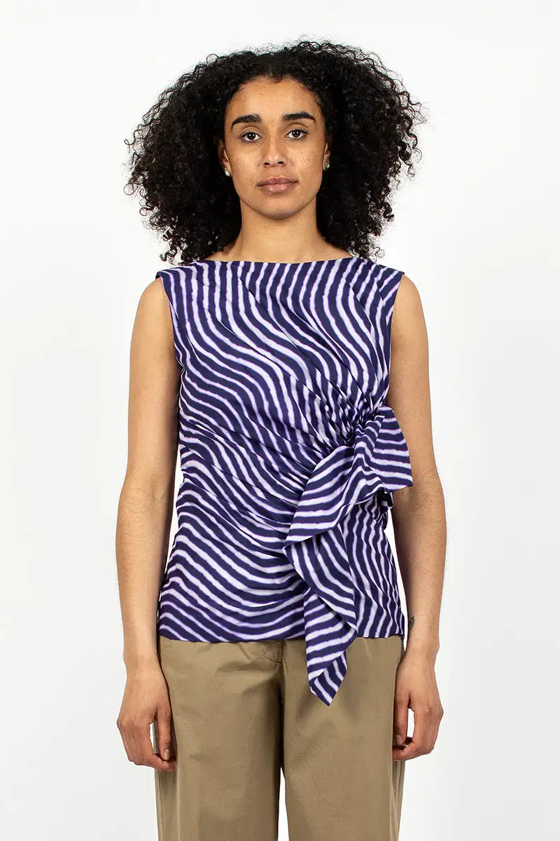 Spiral Top Purple Print