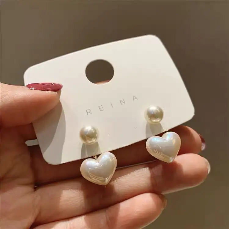 SWEET HEART PEARL EARRINGS BY96000