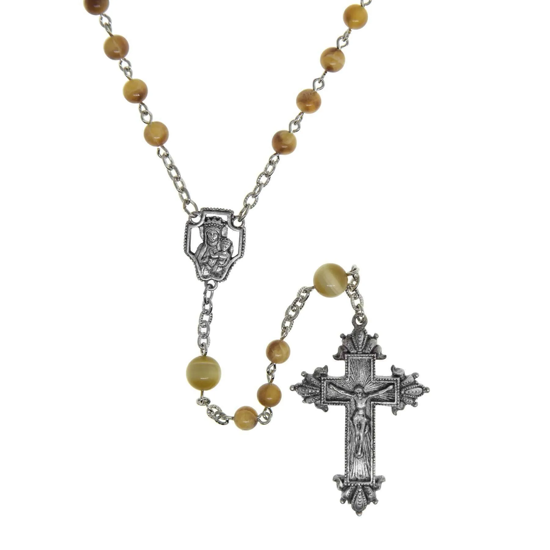 Symbols Of Faith Mary And Child & Crucifix Beaded Rosary