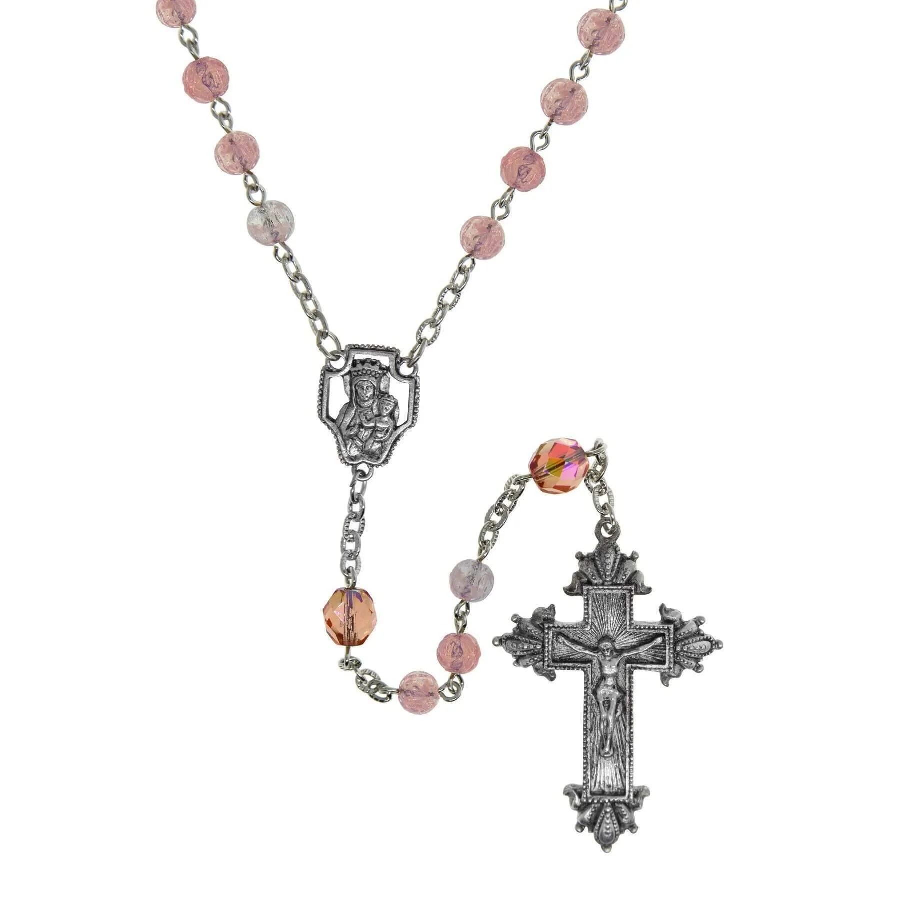 Symbols Of Faith Mary And Child & Crucifix Beaded Rosary