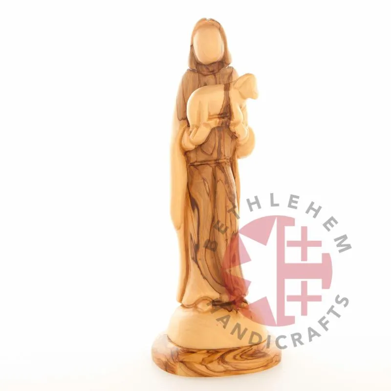 The Good Shepherd, Jesus Christ, 10 Wooden Abstract Carving