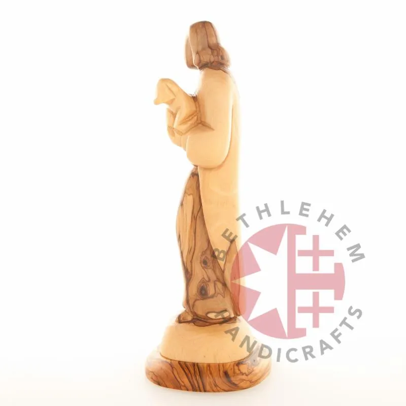 The Good Shepherd, Jesus Christ, 10 Wooden Abstract Carving