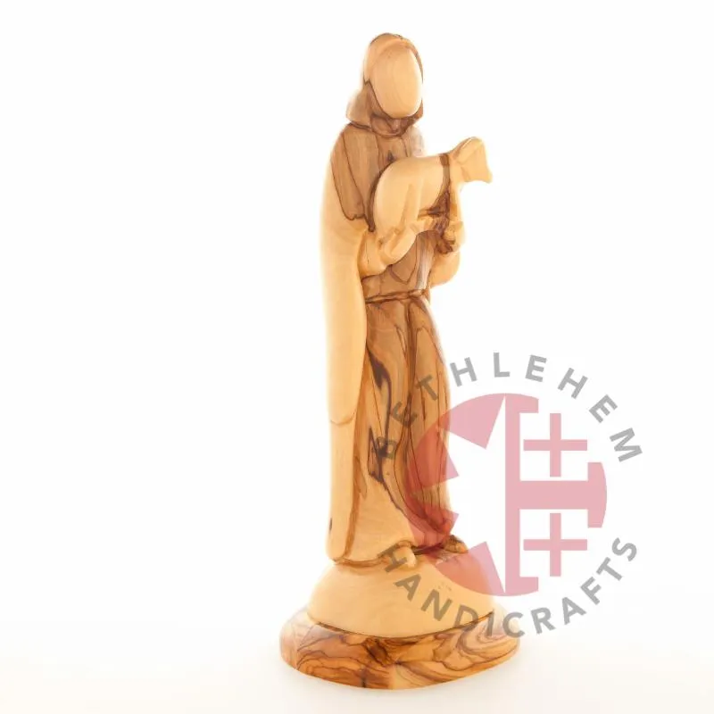 The Good Shepherd, Jesus Christ, 10 Wooden Abstract Carving