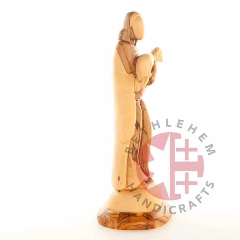 The Good Shepherd, Jesus Christ, 10 Wooden Abstract Carving