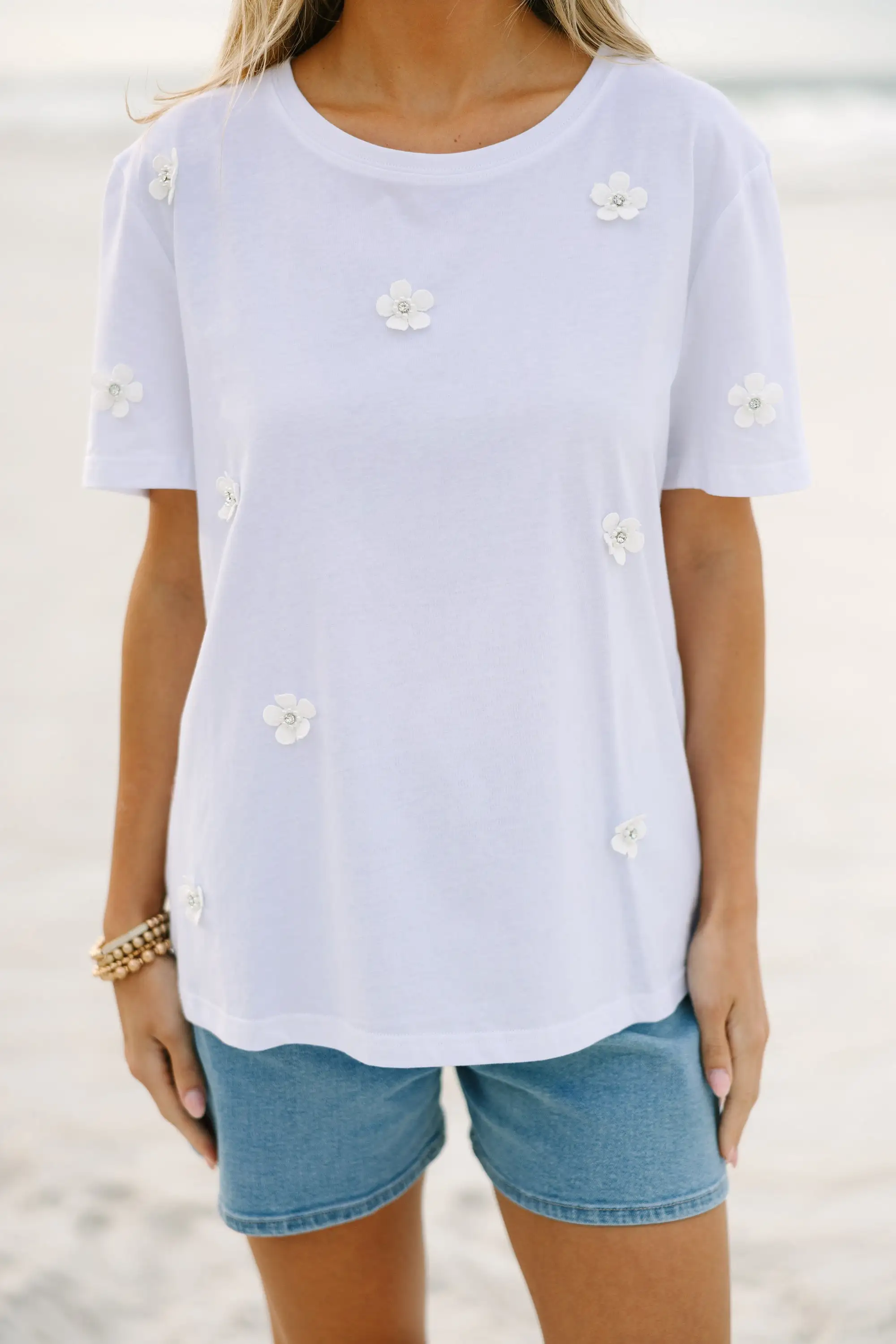 This Is The Day White Floral Top