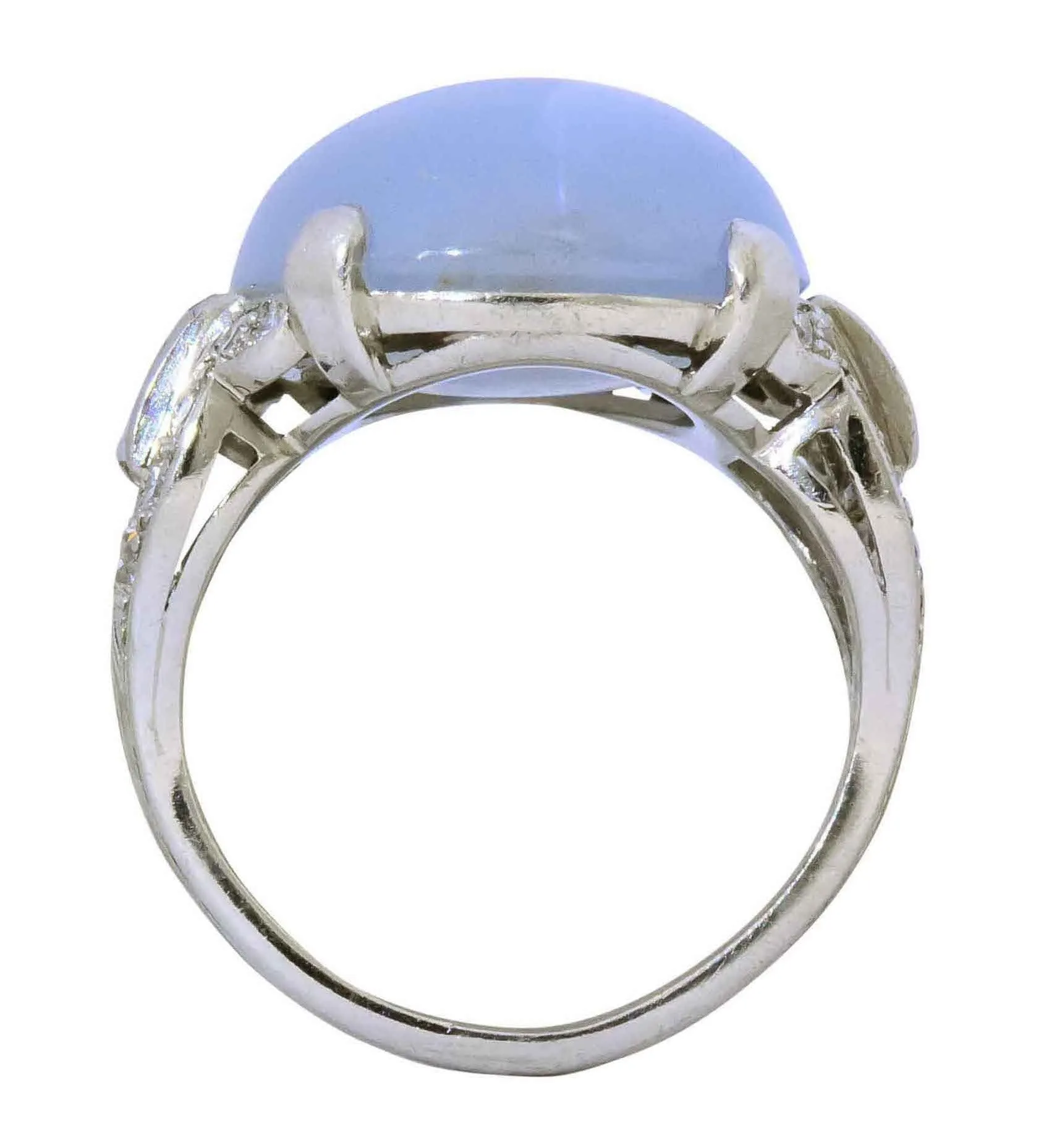 Tiffany & Co. Art Deco 21.00 CTW Star Sapphire Diamond Platinum Cocktail Ring