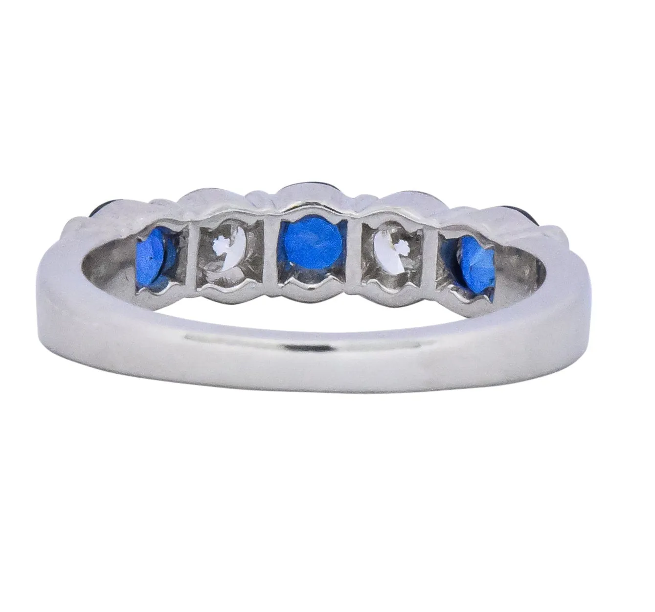 Tiffany & Co. Modern 1.46 CTW Diamond Sapphire Platinum Ring