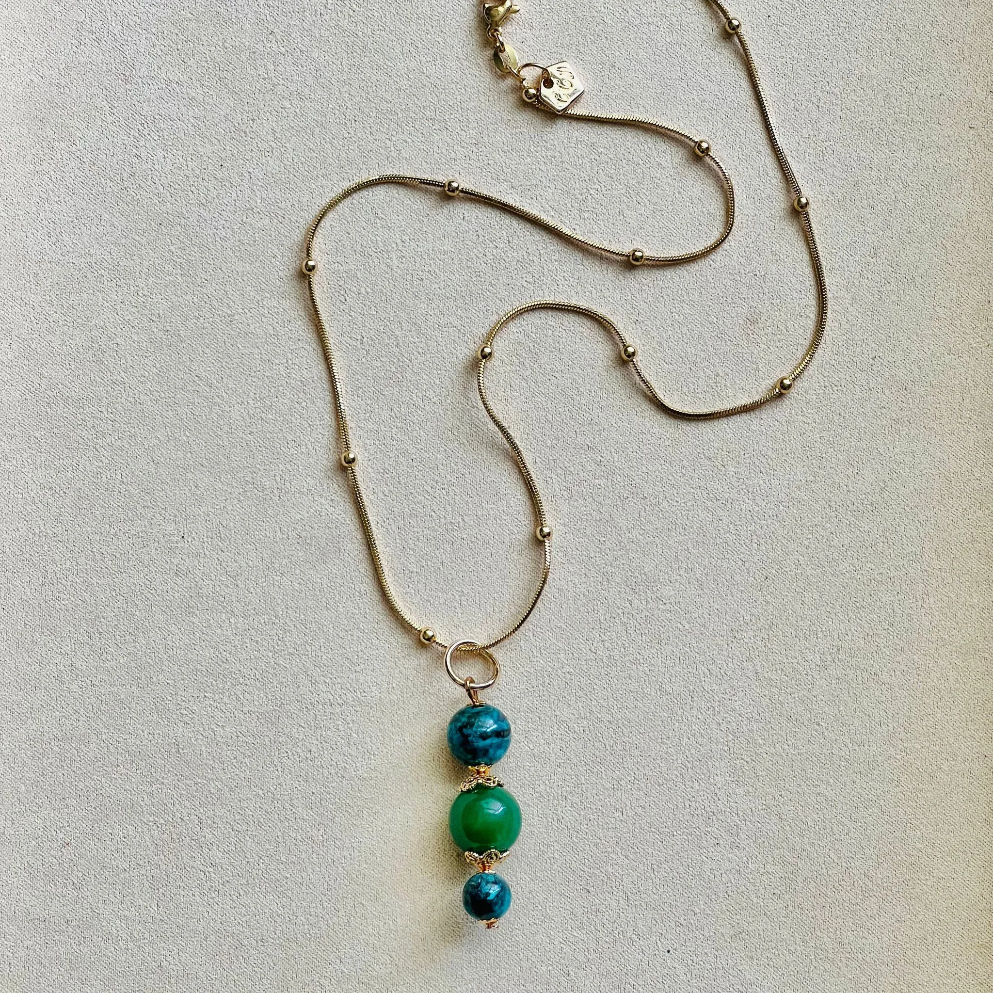 Turquoise & Aventurine Pendant