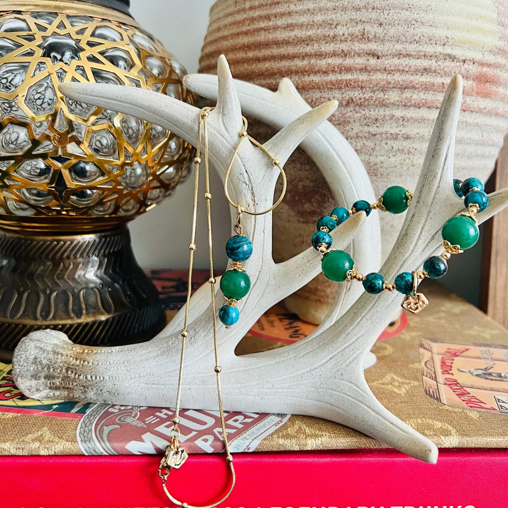 Turquoise & Aventurine Pendant