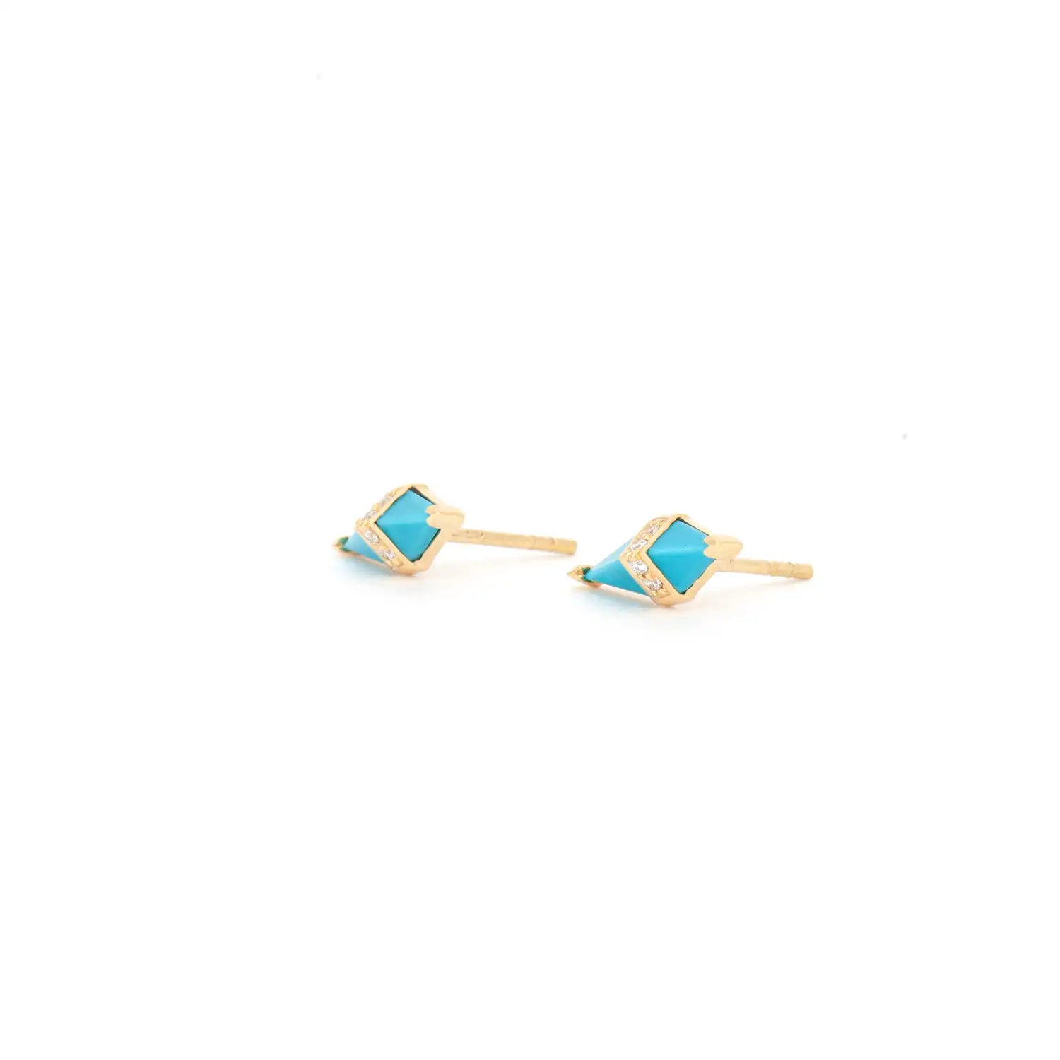 Turquoise & Diamond Pietra Studs