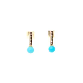 Turquoise Stx and Stones Studs