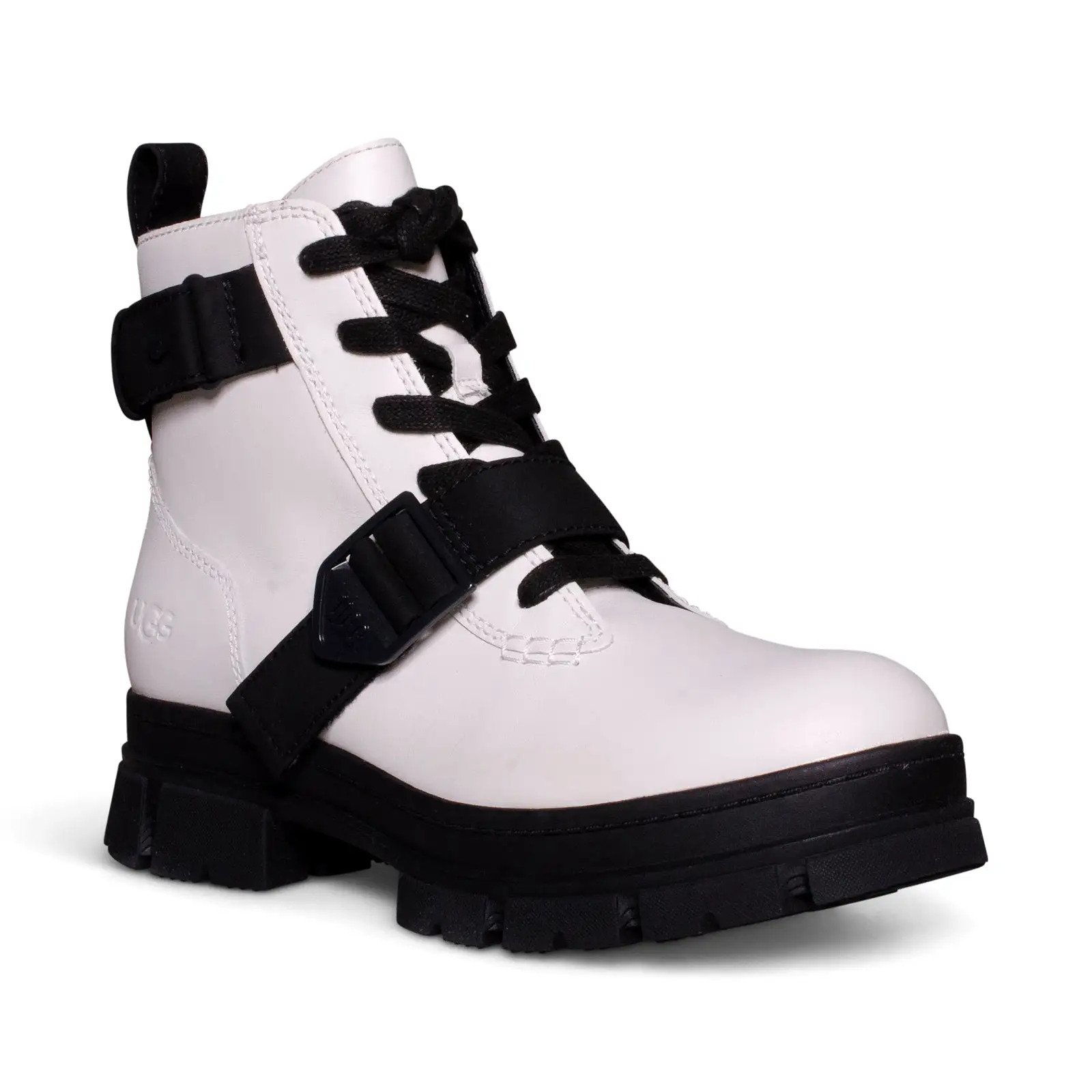 UGG Ashton Lace Up White Boots - Women's